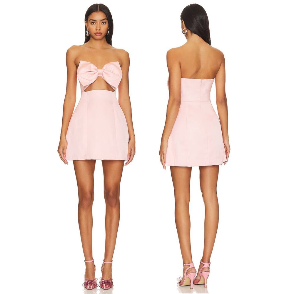 Sau Lee Estelle Strapless Mini Dress Bow Romantic Party Formal Hoco Cocktail 4